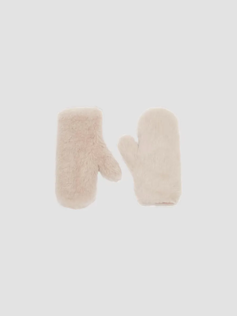 Mittens in Alpaca and Wool Teddy Fabric by Max Mara