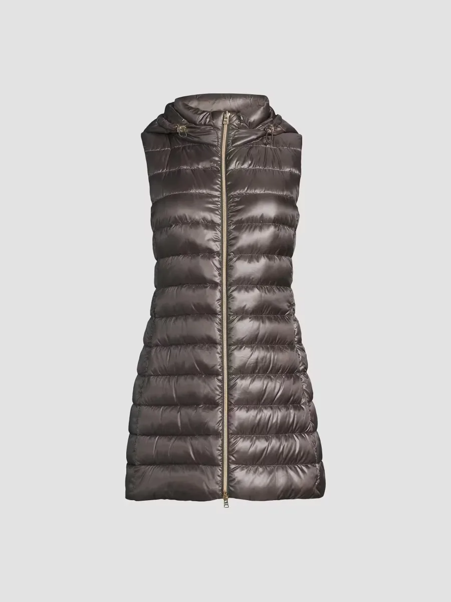 Iconico Serena Nylon Ultralight Long Vest by Herno