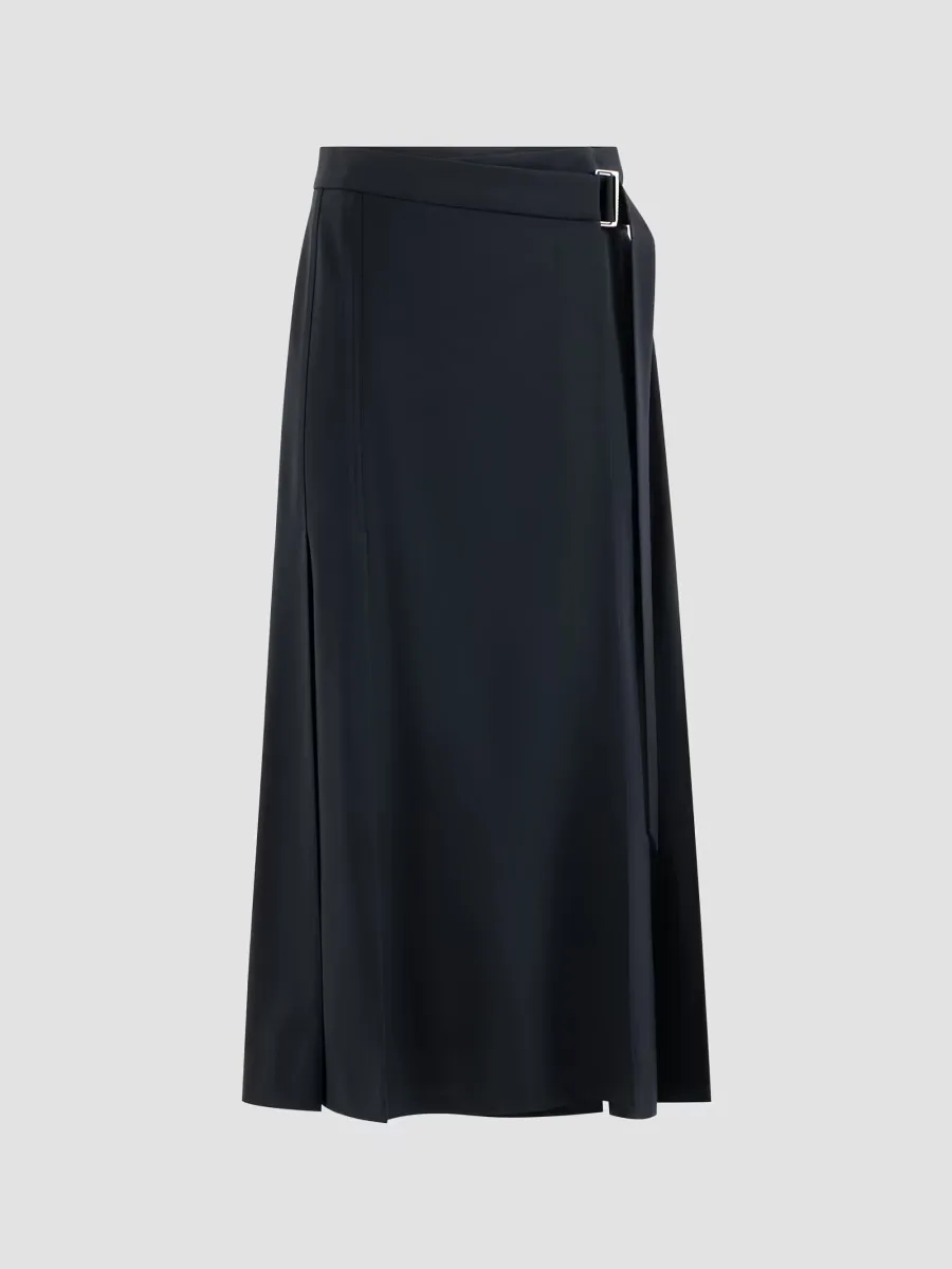 Tropical Luxury Wool Kilt Skirt by Brunello Cucinelli