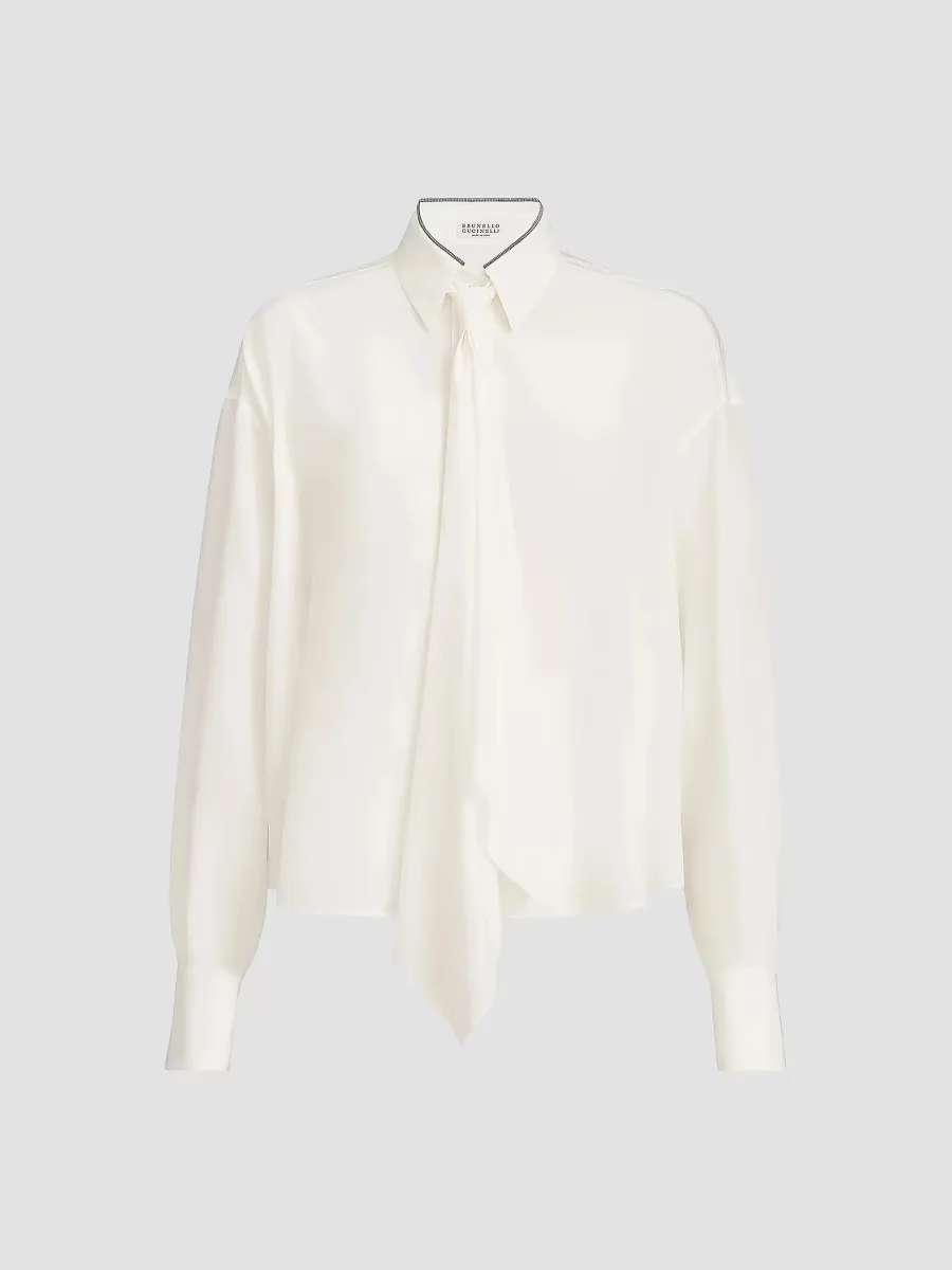 Silk Crpe De Chine Shirt