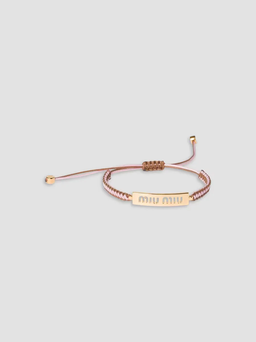 Cotton and Metal Bracelet by Miu Miu