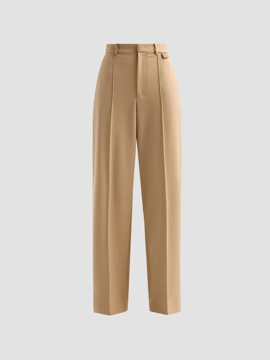 Fluid Tech Crease-Front Trousers by Fabiana Filippi