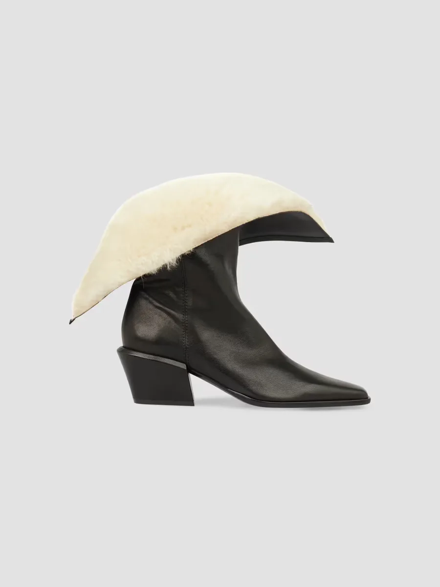 Bettina 50MM Shearling-Lined Leather Boots by Paris Texas