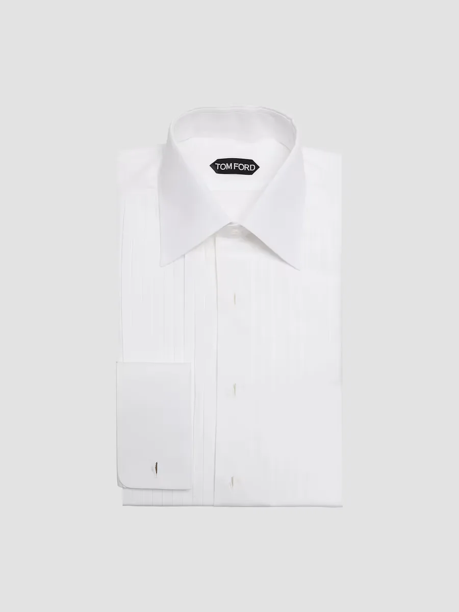 Pliss Cotton Dress Shirt