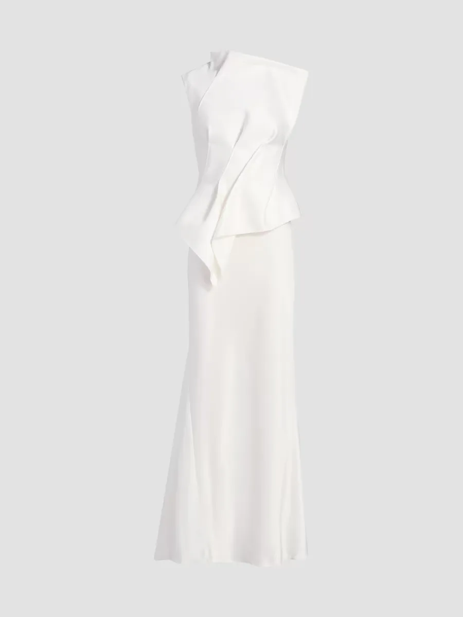 Forever Young Harty Satin Draped Gown