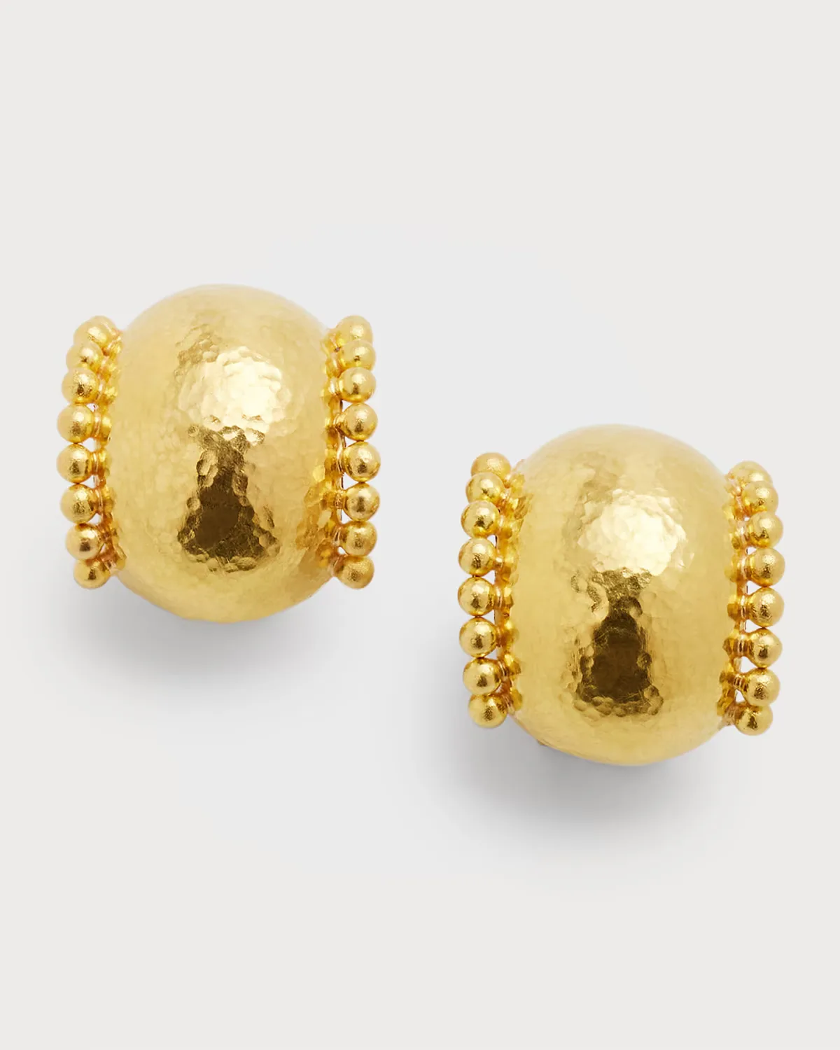 Hammered Gold Tivoli Earrings by Elizabeth Locke