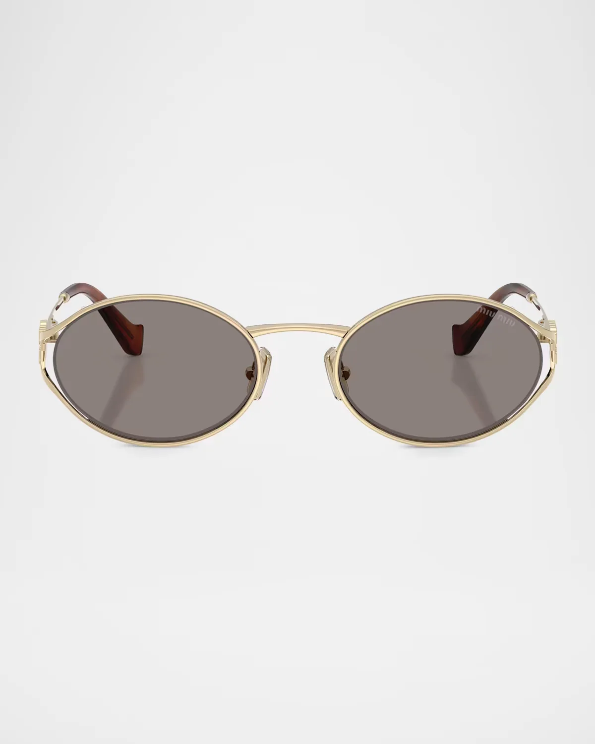 Logo 54mm Metal Round Sunglasses by Miu Miu