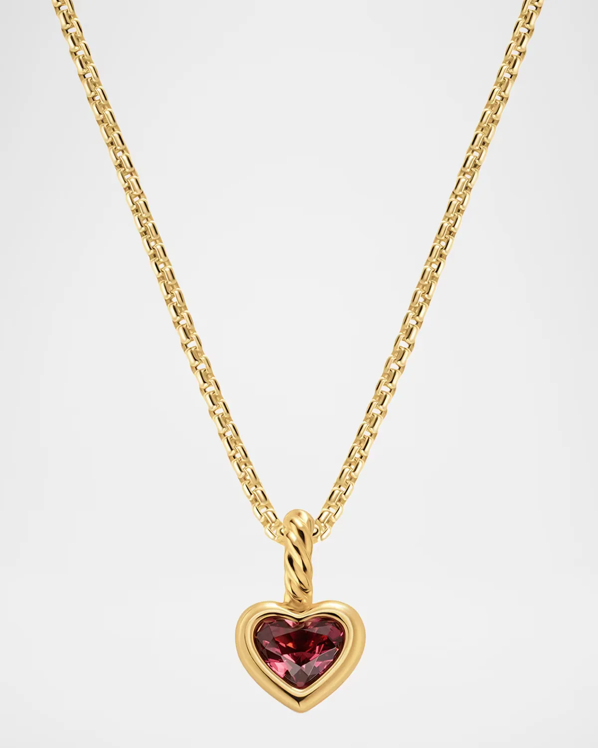Mini Heart Amulet with Gemstone in 18K Gold, 6mm by David Yurman