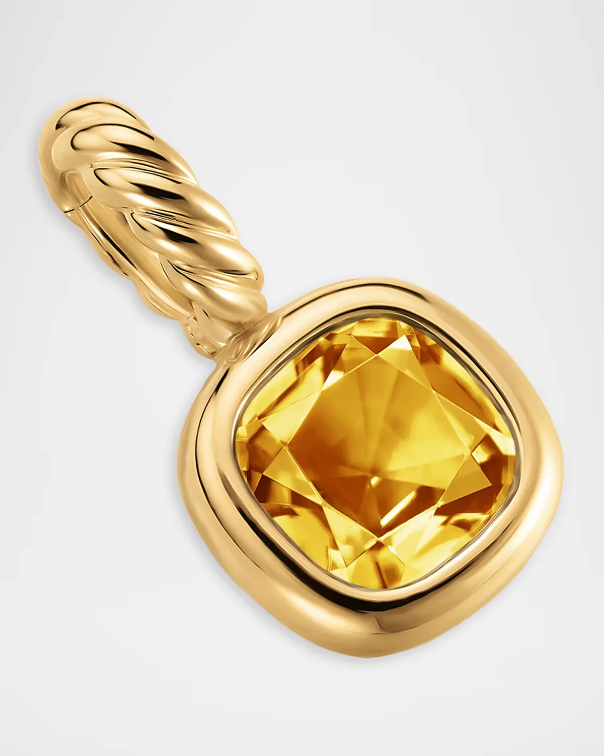 Mini Cushion Amulet with Gemstone in 18K Gold, 5.5mm by David Yurman