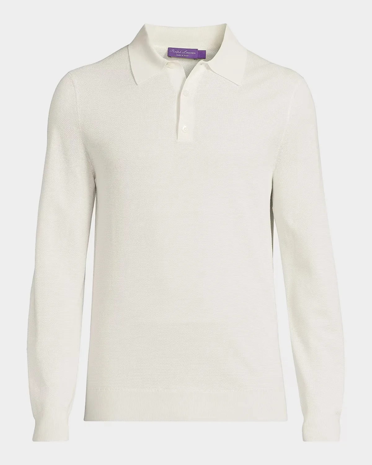 Polo-Collar Silk-Cotton Sweater by Polo Ralph Lauren