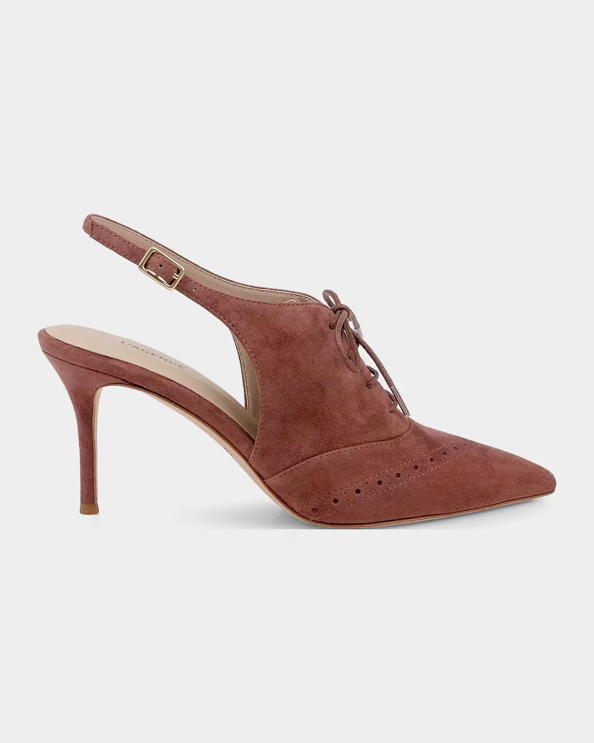Shreya 80MM Suede Slingback Pumps by L & apos;AGENCE