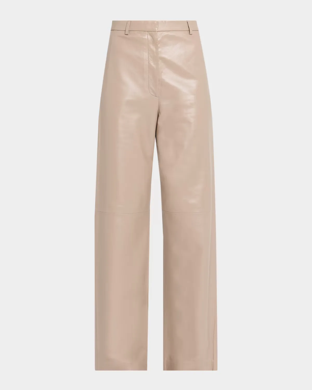 Leather Wide-Leg Pants