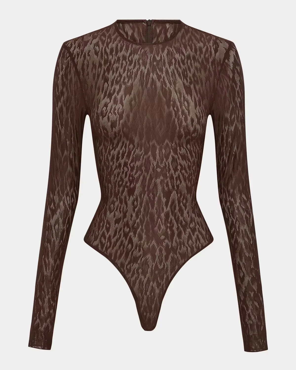 Animal Print Long-Sleeve Bodysuit by Alex Perry