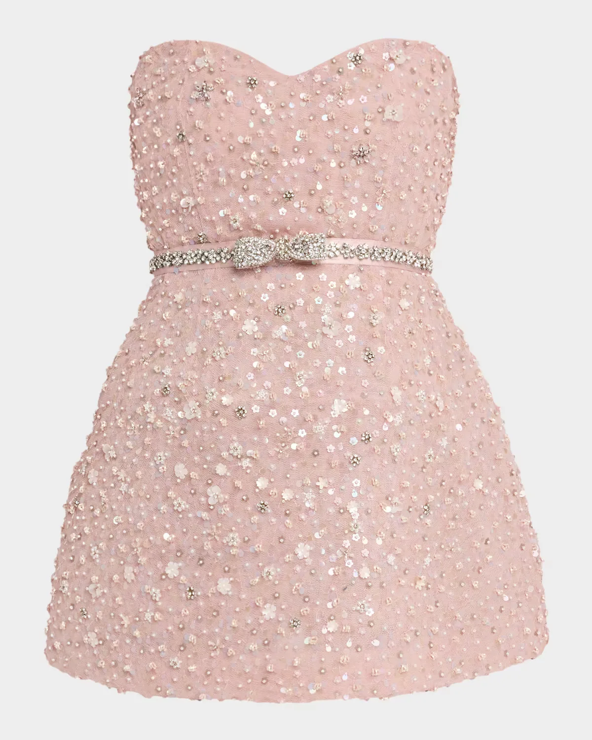 Sommaire Embellished Strapless Mini Dress by LoveShackFancy