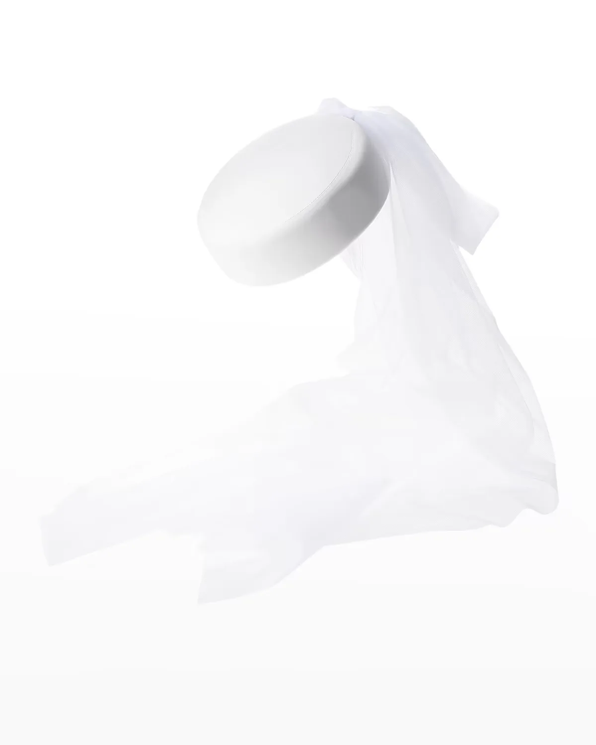 Jackie Wool Pillbox Hat W/ Bow Veil by Maison Michel