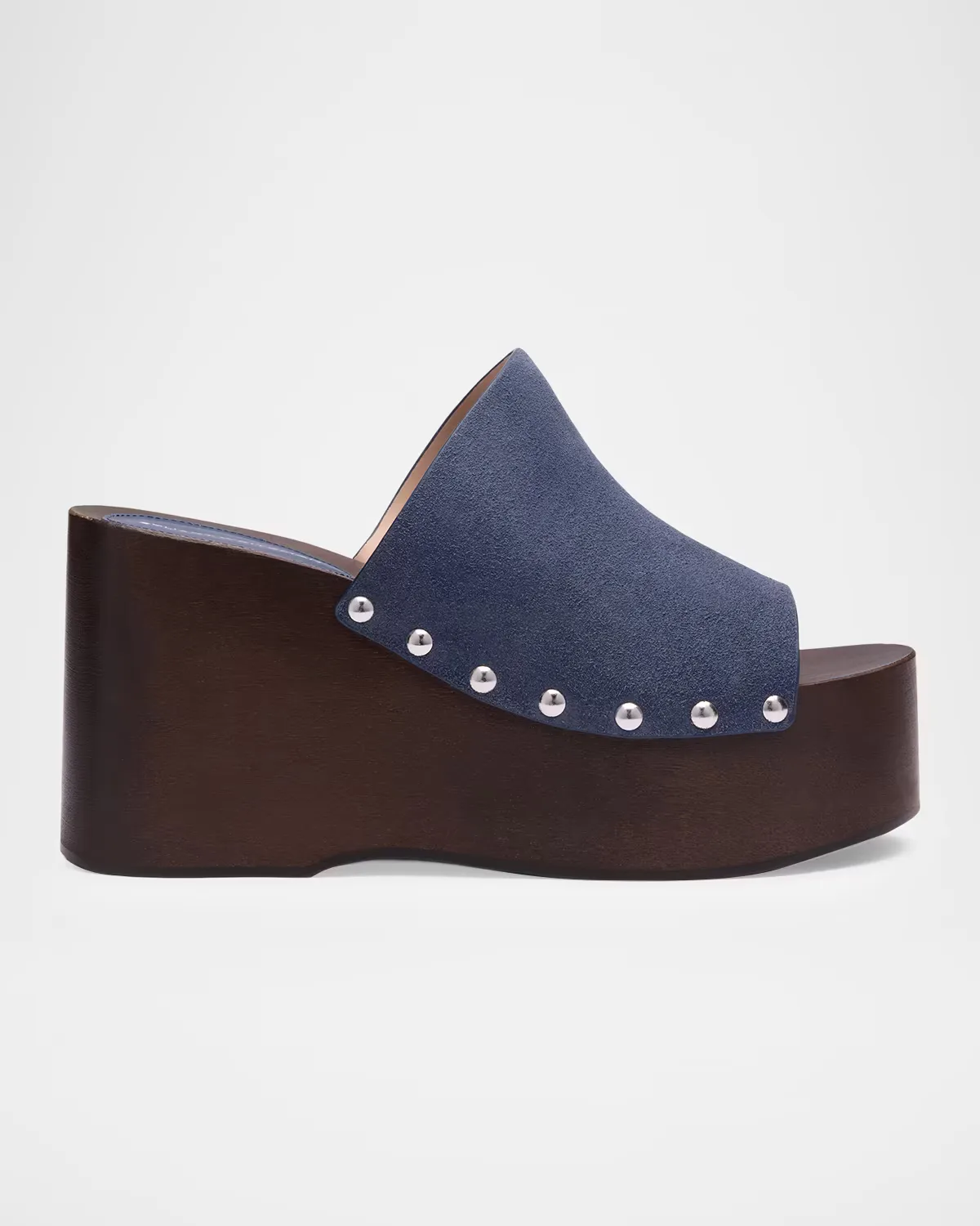 100mm Kate Suede Platform Clogs by Stuart Weitzman