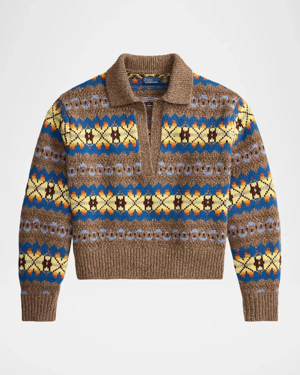 Fair Isle Wool-Blend Polo-Collar Sweater by Polo Ralph Lauren