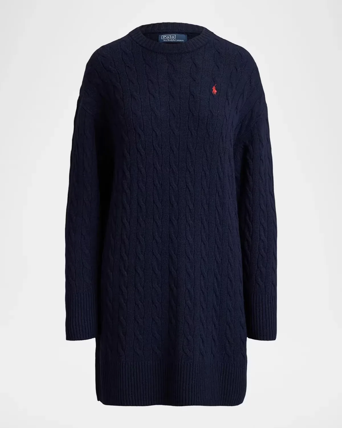 Cable-Knit Wool-Cashmere Sweater Dress by Polo Ralph Lauren