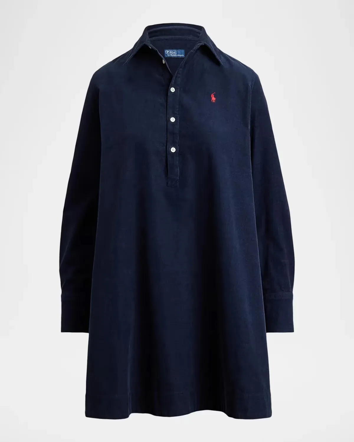 Corduroy Pleated Mini Shirtdress by Polo Ralph Lauren