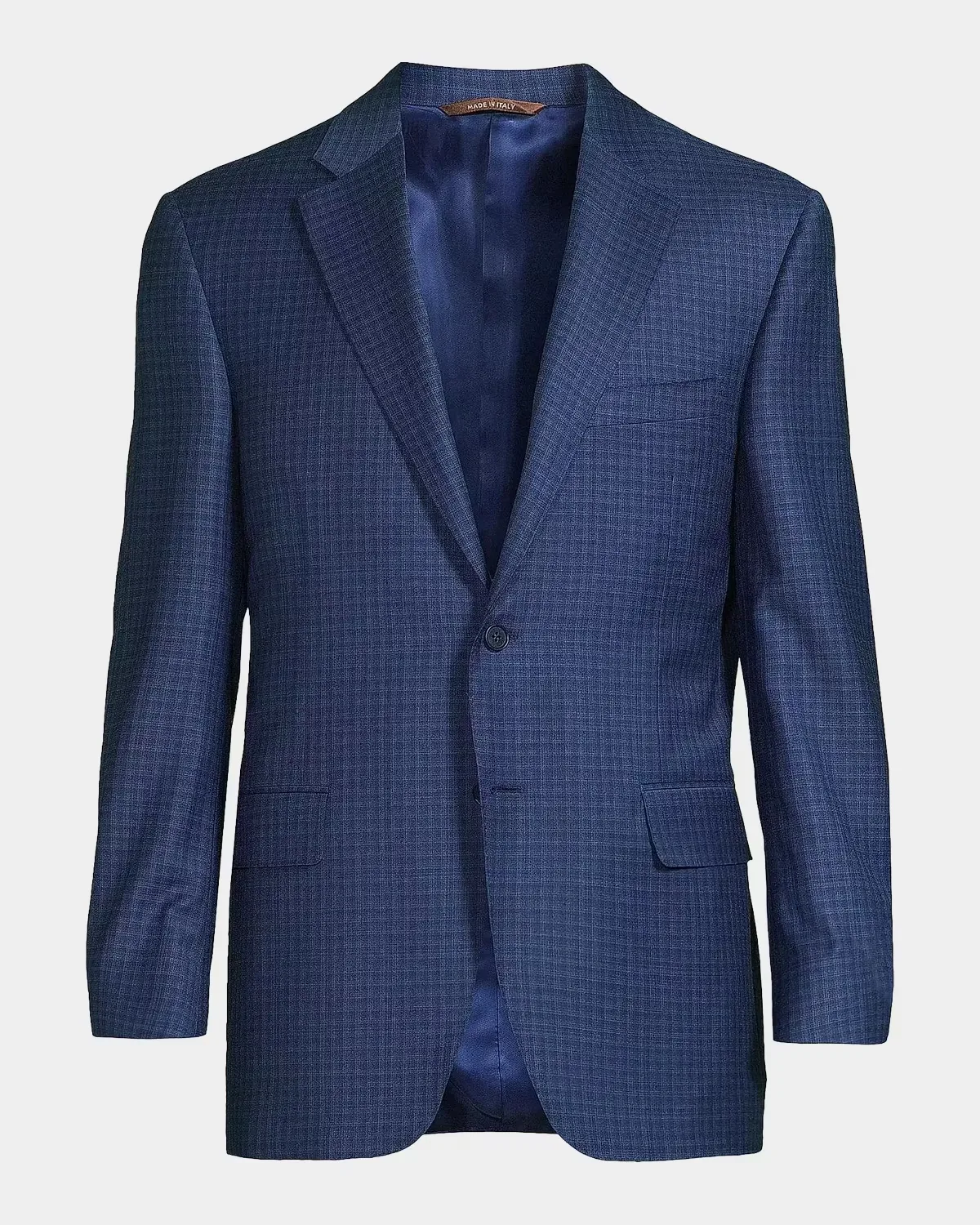 Micro-Plaid Wool Business Sport Coat by Canali