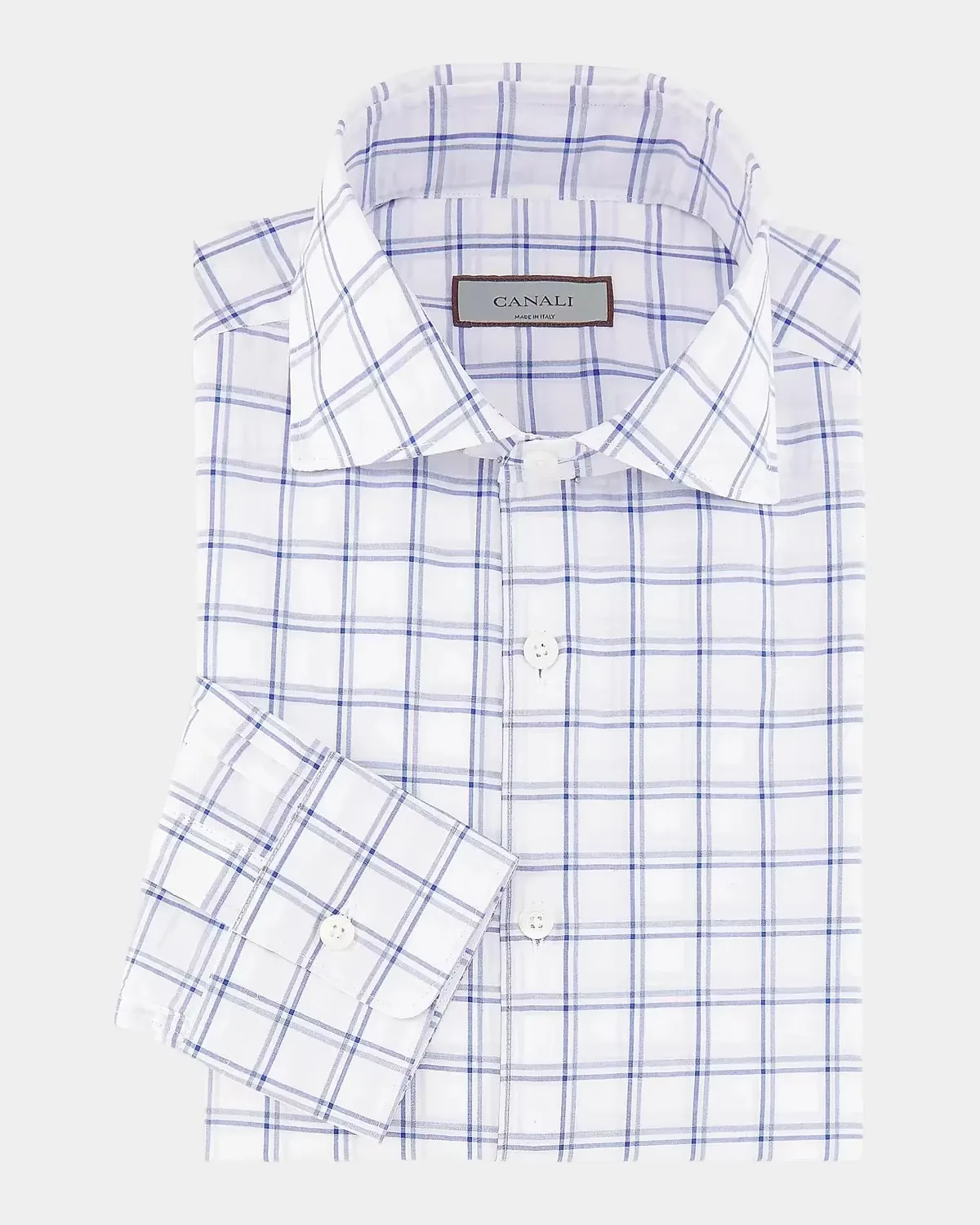 Plaid Cotton Sport Shirt by Canali