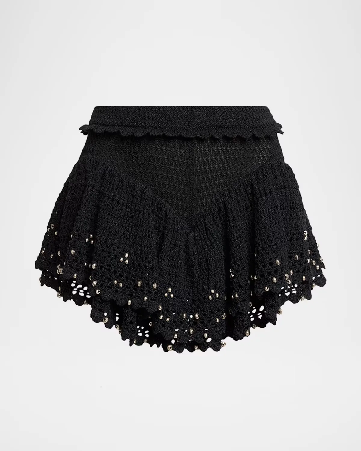 Metuanie Tiered Crochet Knit Mini Skirt by Isabel Marant