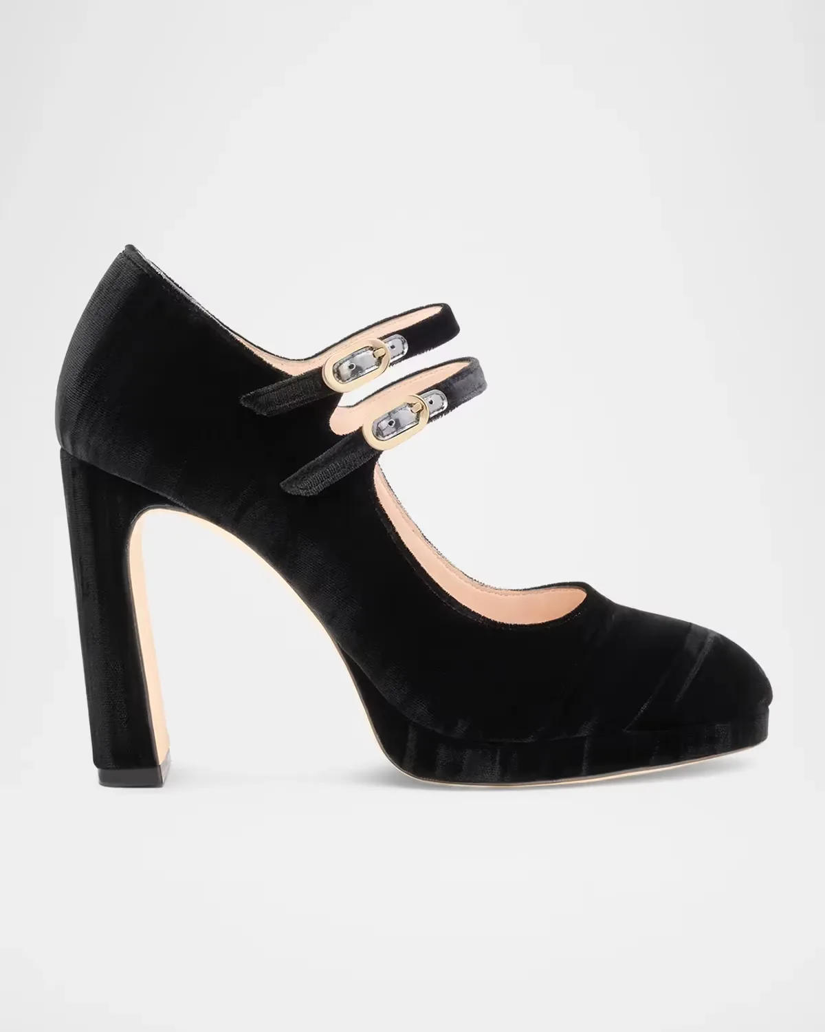 Babette 100MM Suede Platform Mary Janes by Stuart Weitzman