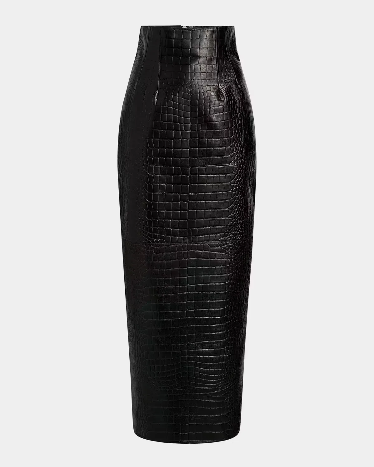 Loxley Croc-Embossed Leather Maxi Skirt by Khaite