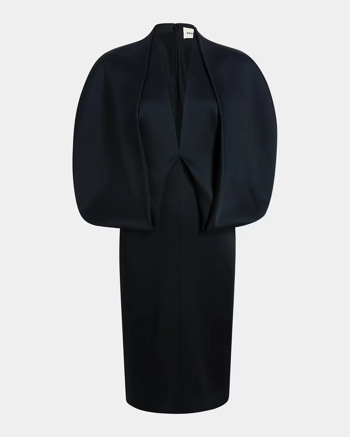 Dakota Sculpted Cape Midi Dress by Khaite