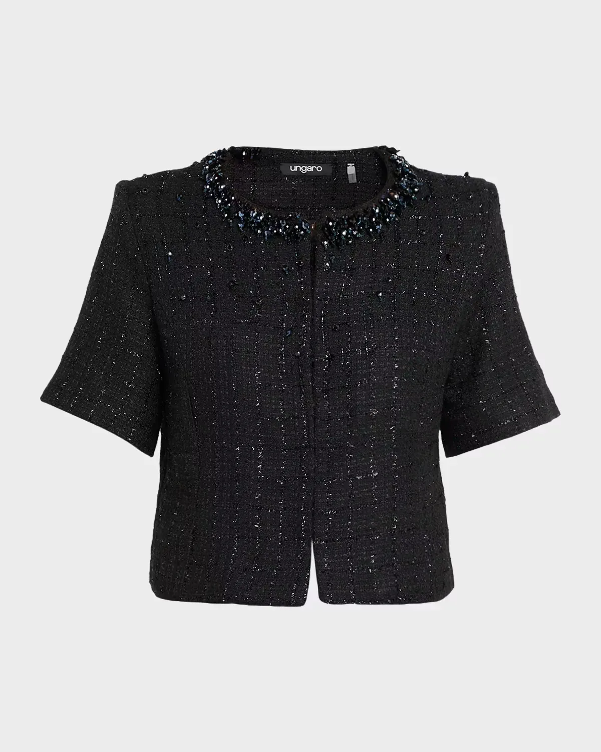 Leny Beaded Fringe Tweed Jacket by Ungaro