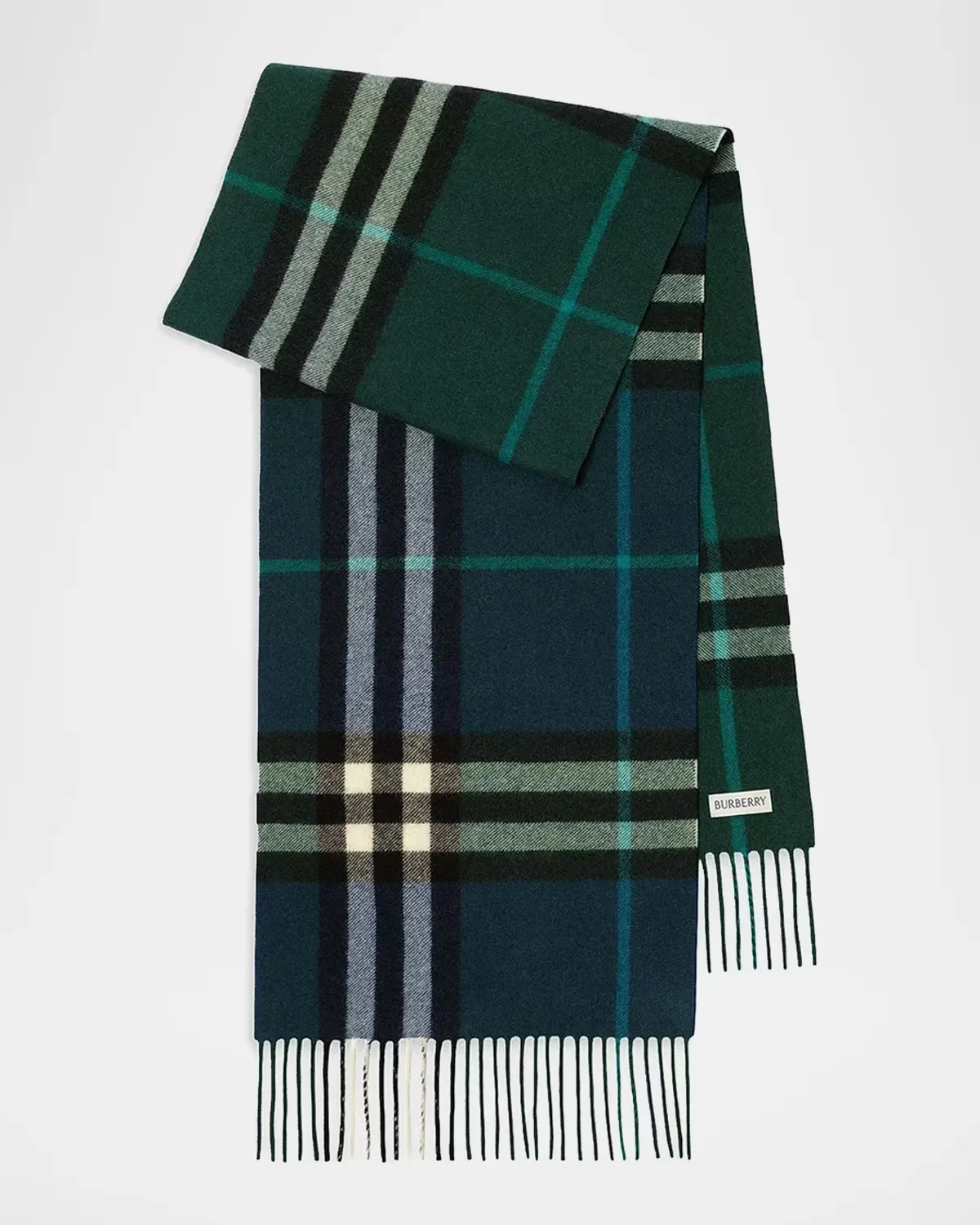Gradient Check Cashmere Scarf by Burberry