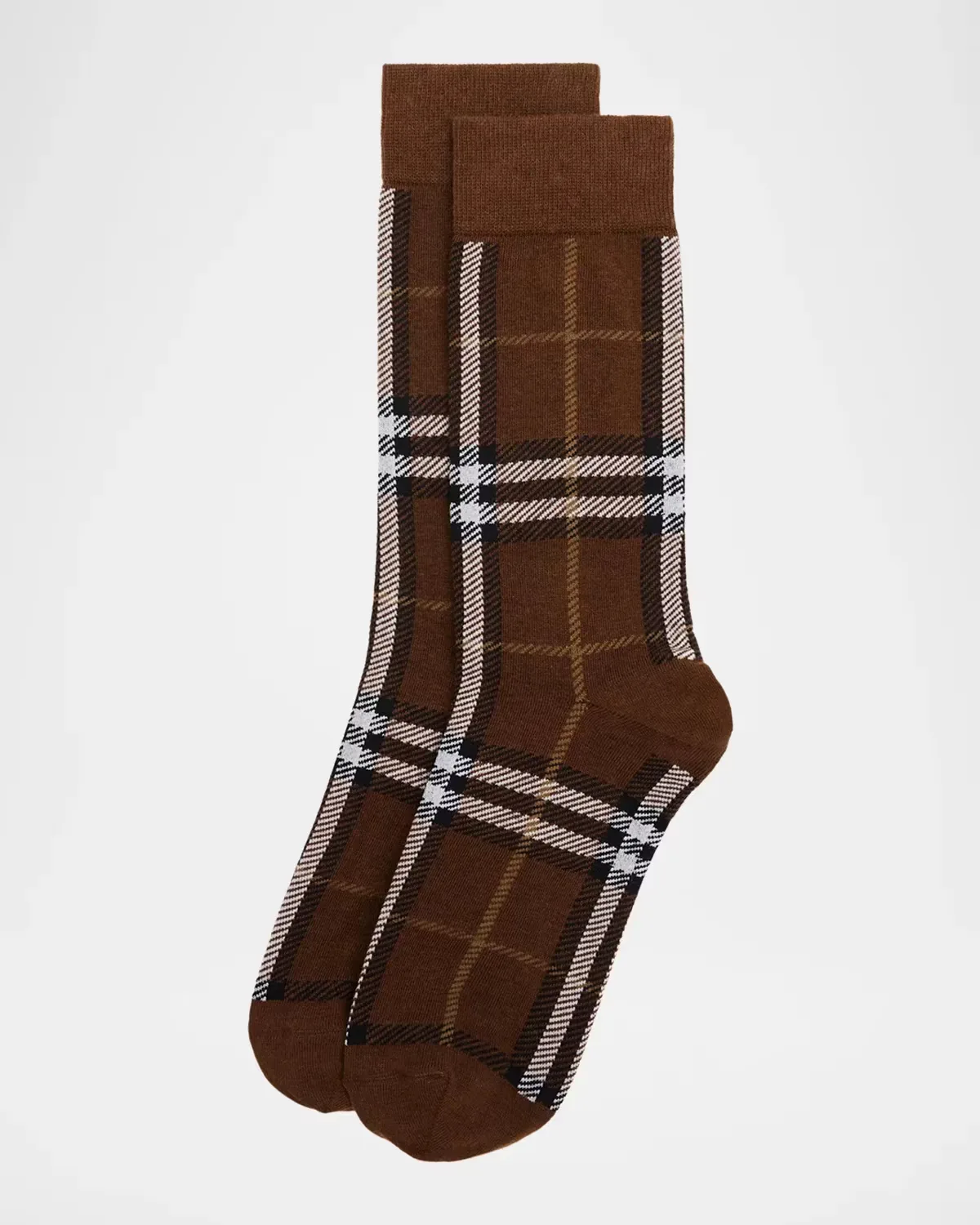 Check Cotton-Nylon-Blend Socks by Burberry