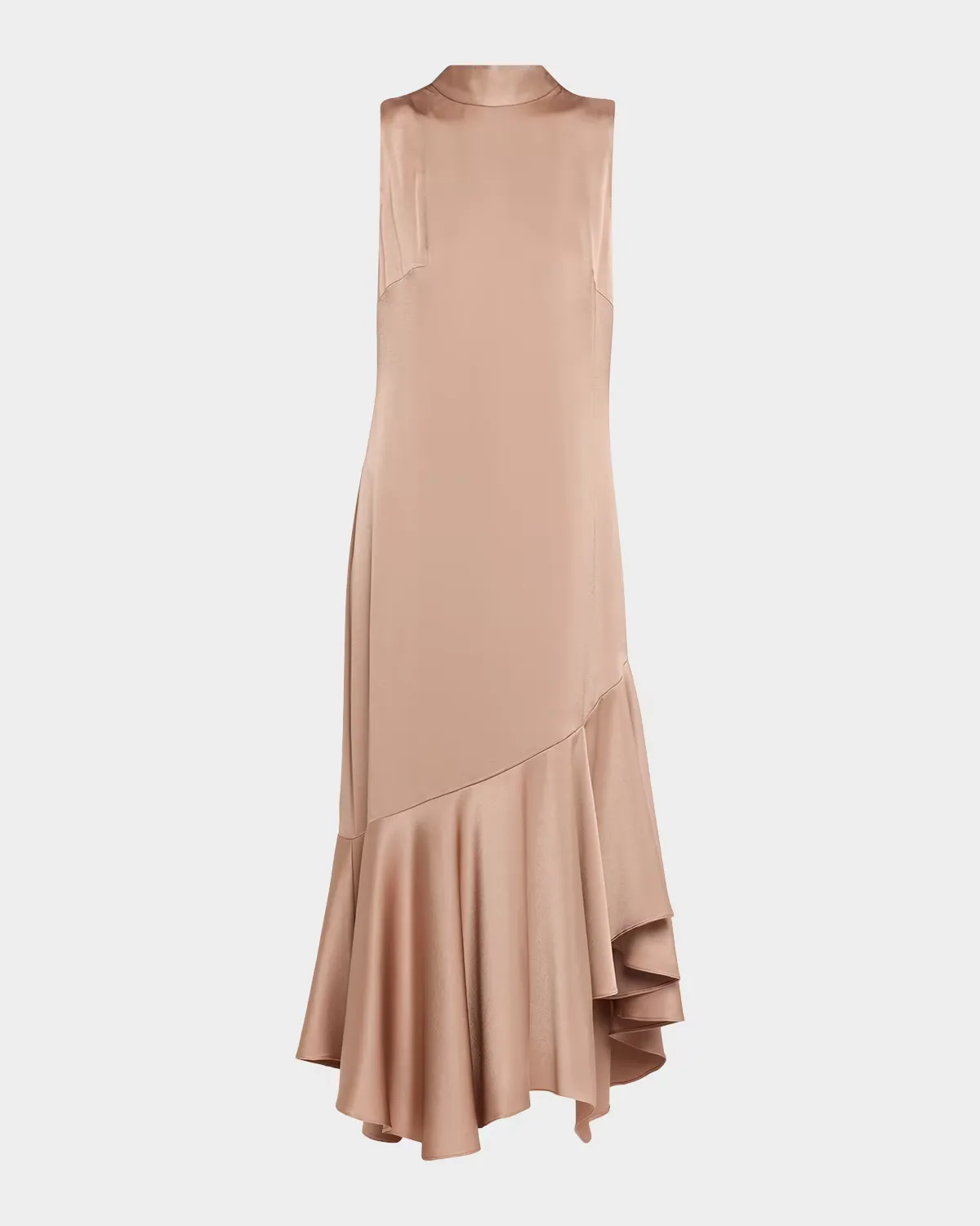 Jenkins Turtleneck High-Low Flounce Midi Dress by Kobi Halperin