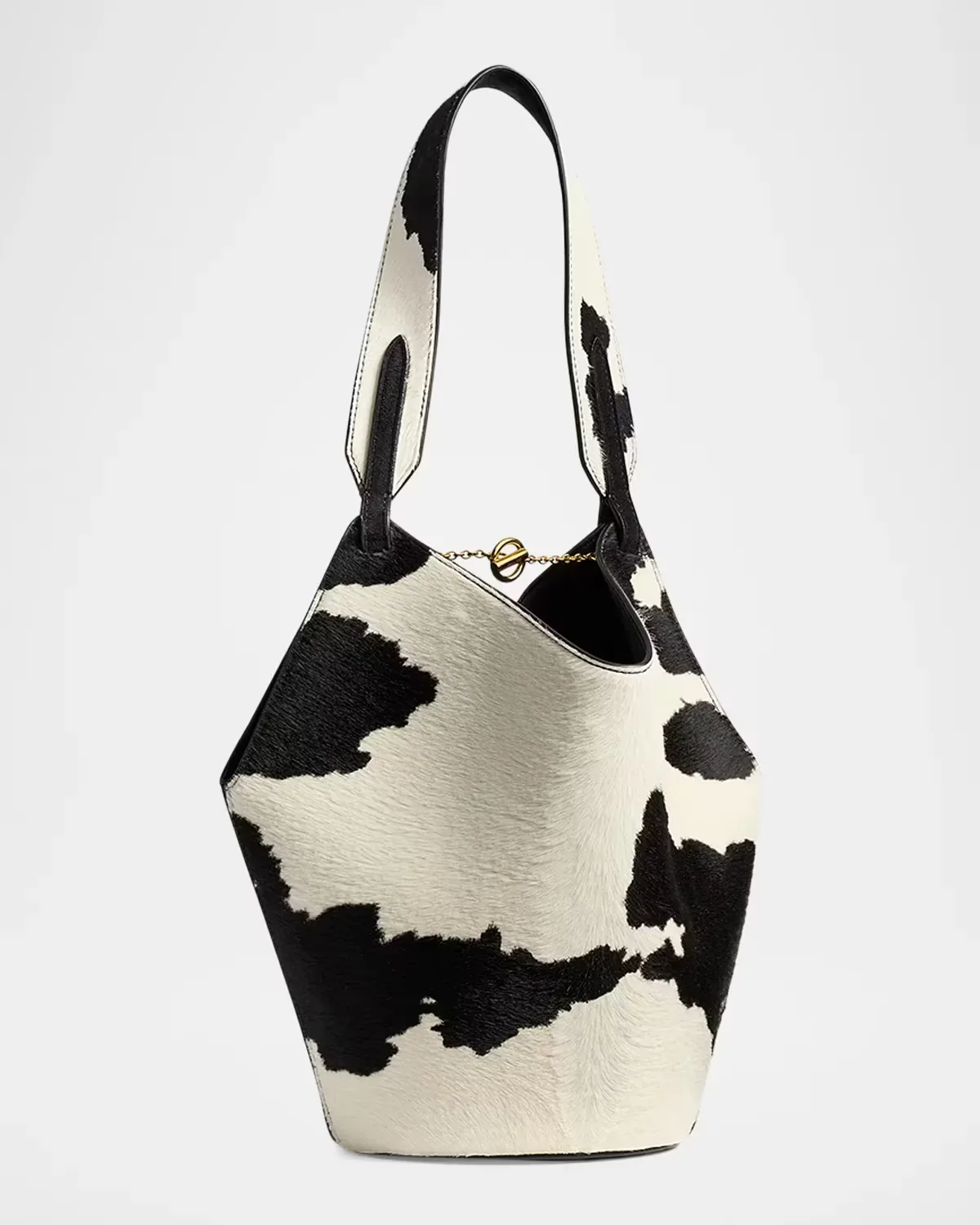 Lotus Small Cow-Print Calf Hair Tote Bag by Khaite