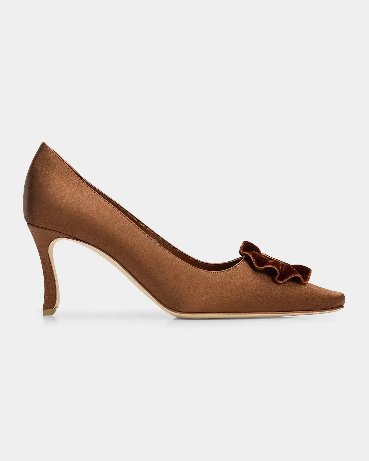 Fortan 70MM Satin Stiletto Pumps by Manolo Blahnik