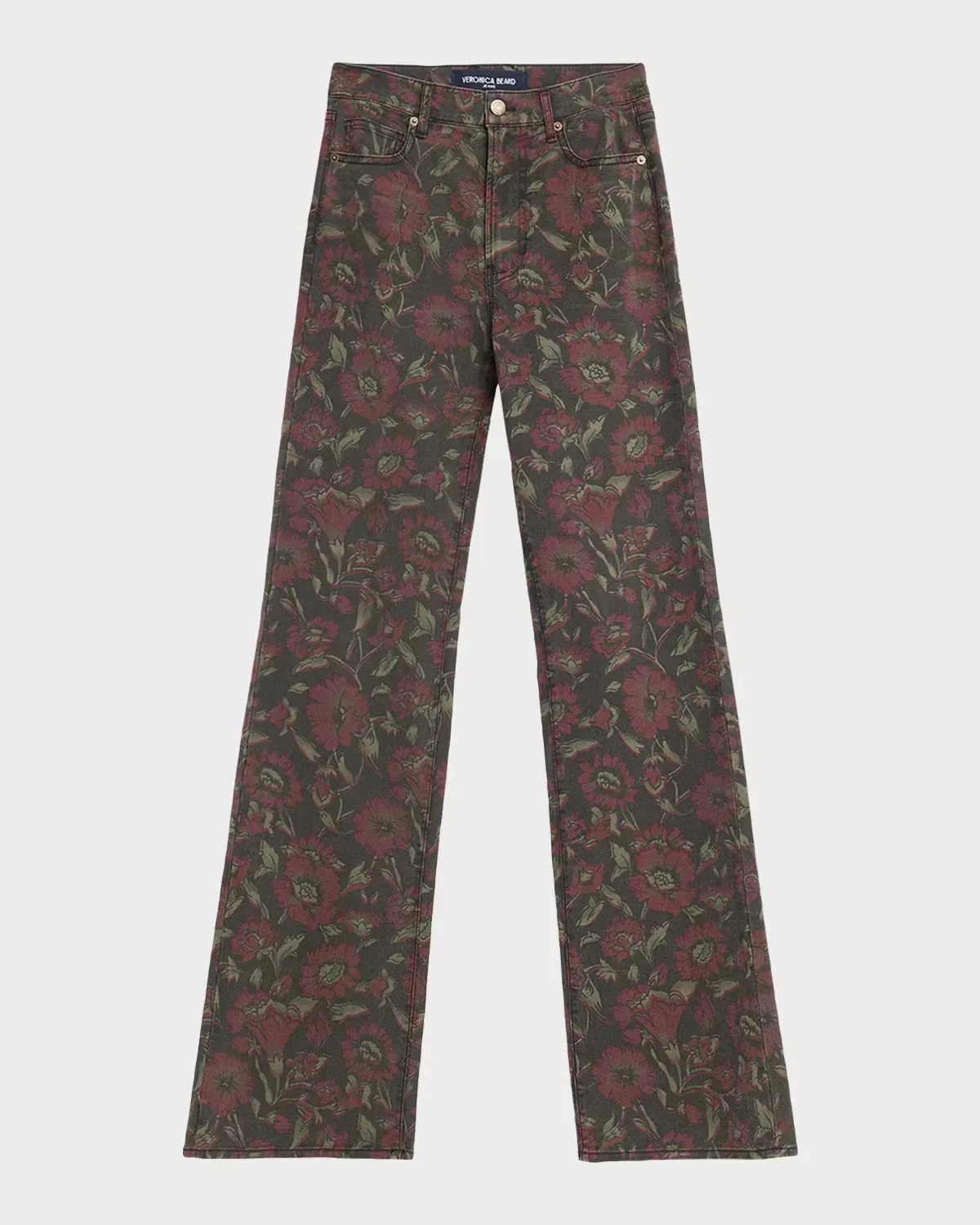 Crosbie Floral Flare Jeans by Veronica Beard