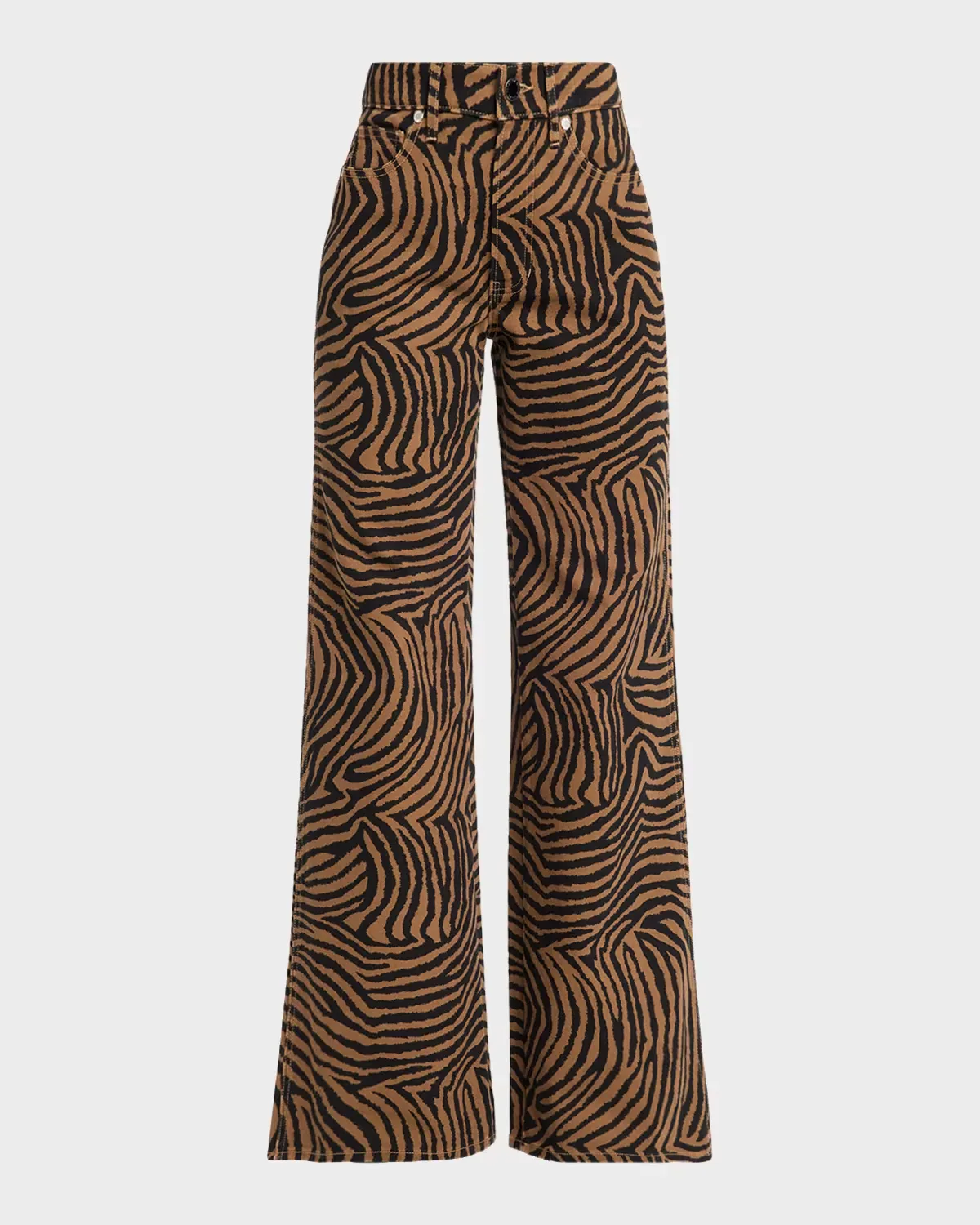 Kasey Tiger Wide-Leg Jeans by Veronica Beard