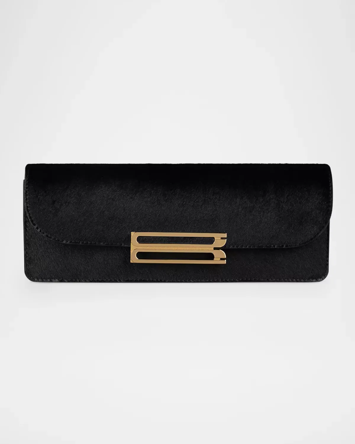 Dorian East-West Calf Hair Clutch Bag