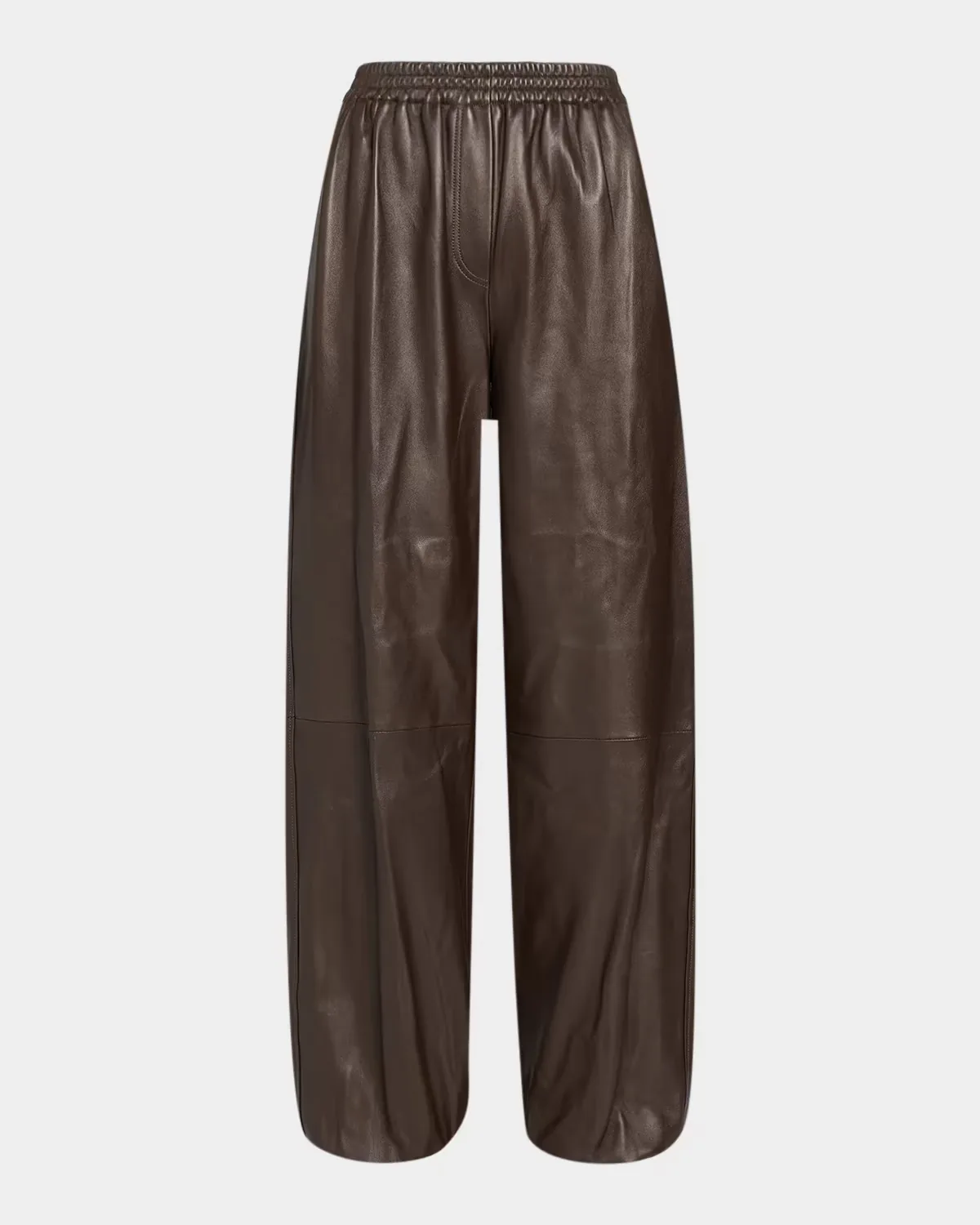 Corrine Leather Pull-On Pants