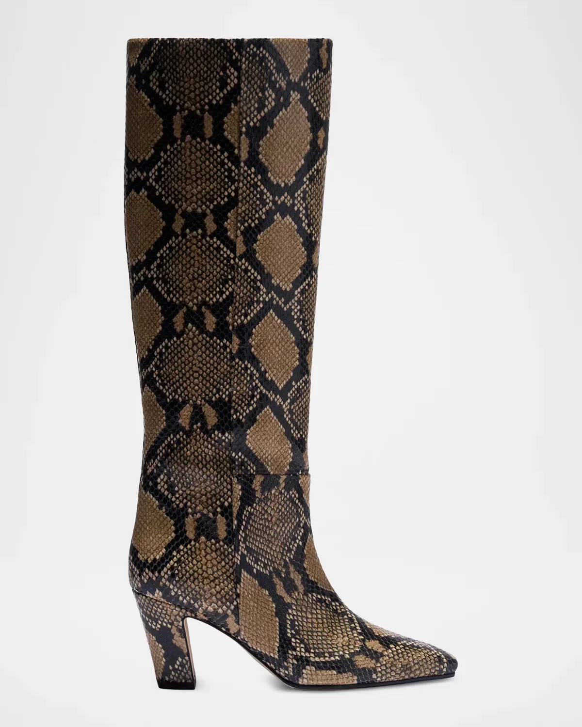 Silva 75MM Snakeskin-Print Leather Knee-High Boots by Aeyde