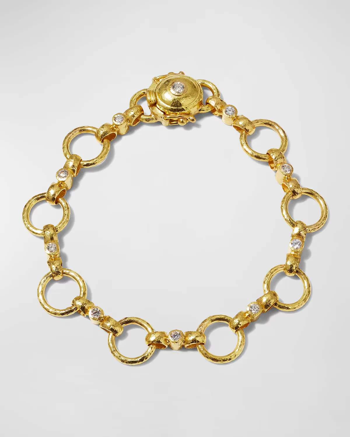 19K Celtic Link Bracelet with Diamonds by Elizabeth Locke
