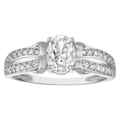Blue NYC Lab Created Sterling Silver Lab Diamond Ring by Jordan