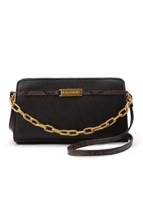 Raffa Zip-Top Bag with Swag Chain by Tahari