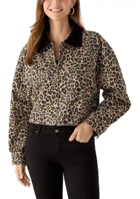 Cropped Animal Print Jacket by Sanctuary