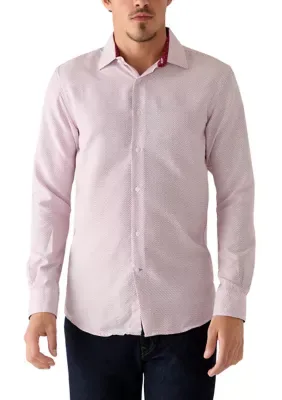 Slim Fit Printed Dress Shirt by Nicole Miller