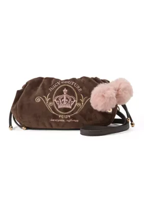 Velour Crown Logo Crossbody by Juicy Couture