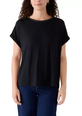 Kauai Caviar Beaded Neckline Shirt by Tommy Bahama