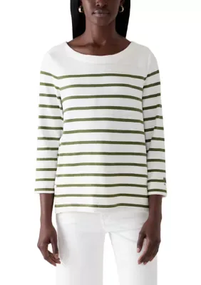 Bahama Bliss Striped 3/4 Sleeve Top by Tommy Bahama