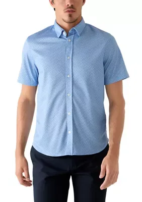 Performance Piqué Geo Print Shirt by Van Heusen
