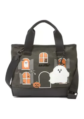 Badie Canvas Mini Tote Bag with Charms by Luv Betsey